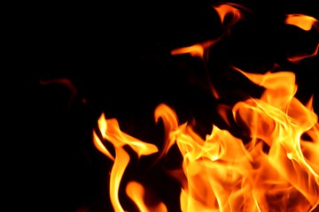 Image showing fire flame on black background