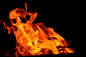 Image showing fire flame on black background