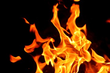 Image showing fire flame on black background