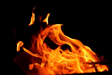 Image showing fire flame on black background