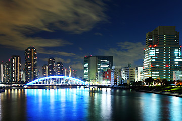 Image showing Tokyo skyline at night