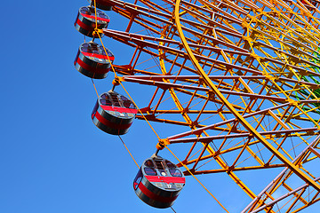 Image showing Colourful ferris wheel