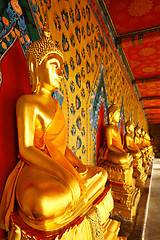 Image showing Golden buddha in temple