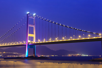 Image showing Suspension bridge in Hong Kong