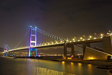 Image showing Transportation system in Hong Kong at night