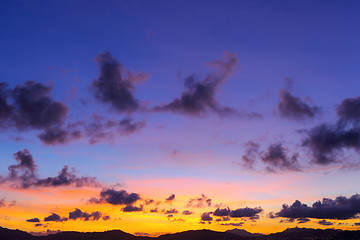 Image showing Sunset sky