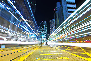 Image showing Traffic light split into two way