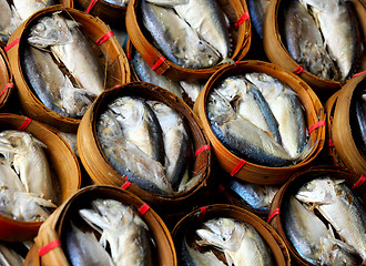 Image showing Thai style steamed fish