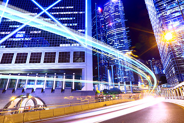 Image showing Traffic light in modern city