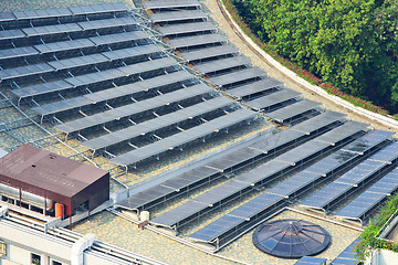 Image showing Solar panel on roof top