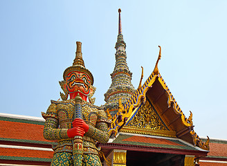 Image showing Statue in Grand Palace at Bangkok