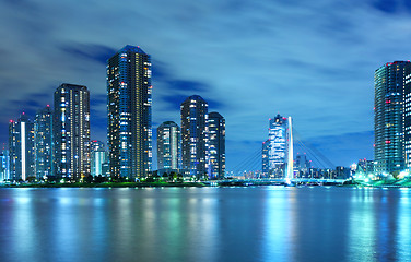 Image showing Tokyo residential district at night