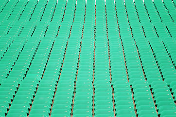 Image showing Stadium seat in green