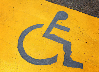 Image showing Signage for disable person