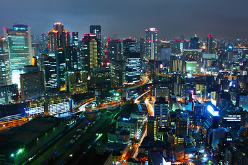 Image showing Osaka in Japan at night