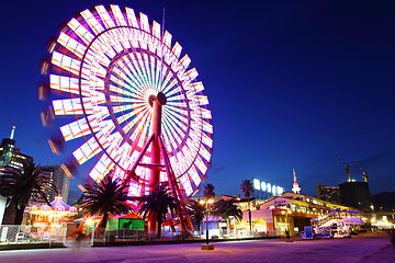 Image showing Ferris wheel in Kobe