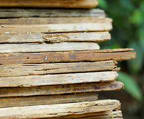 Image showing Abandoned wooden plank