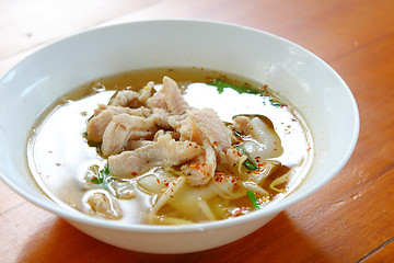 Image showing Thai style pork noodle soup 