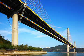 Image showing Suspension bridge in Hong Kong