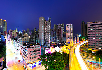 Image showing Hong Kong downtown at night