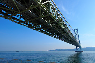 Image showing View under the Akashi Kaikyo bridge