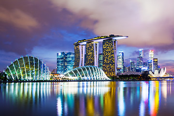 Image showing Singapore cityscape in sunset