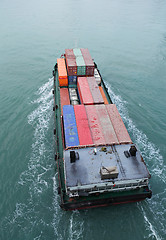 Image showing Cargo ship from top