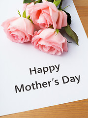 Image showing Happy mother day and rose