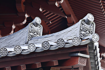 Image showing Roof eaves from japanese temple