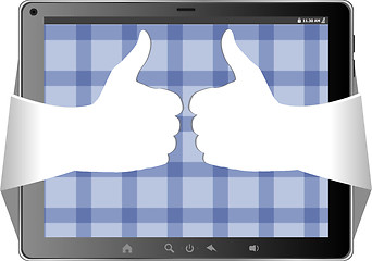 Image showing Digital Tablet PC and hands