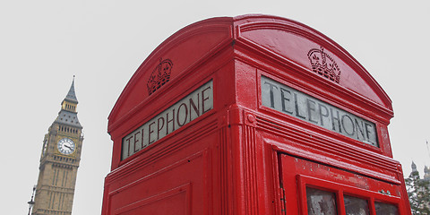 Image showing London telephone box