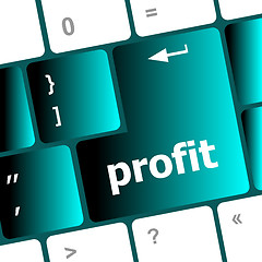 Image showing profit button on computer keyboard key