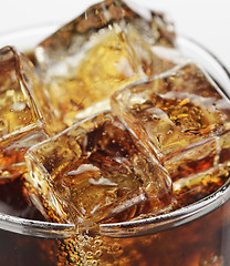 Image showing Cola With Ice Cubes