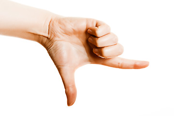 Image showing hand frame on white background