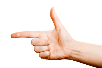 Image showing hand gun on a white background