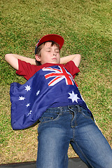 Image showing Patriotic boy