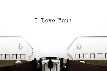 Image showing I Love You Typewriter