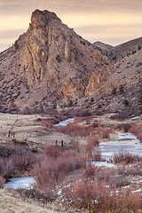 Image showing winter dusk in mountains