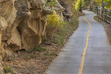 Image showing bike path along Poudre River