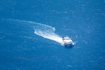 Image showing boat in the blue sea