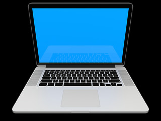 Image showing Laptop with white screen