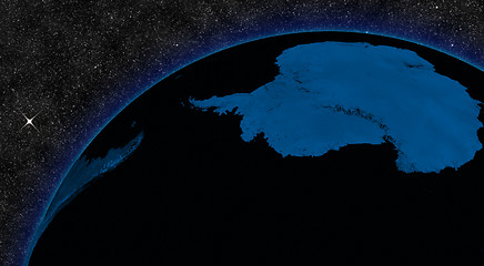 Image showing Night in Antarctica