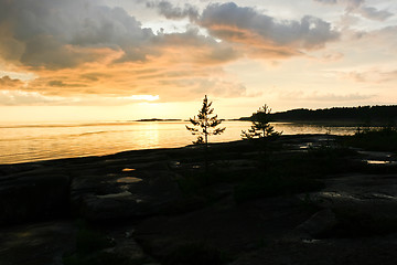 Image showing Sea sunset