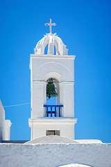 Image showing Santorini church