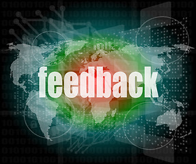 Image showing Information technology IT concept: words Feedback on screen