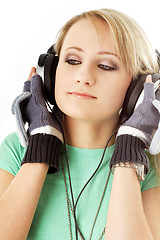 Image showing teenage girl in headphones #2