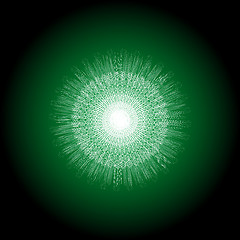 Image showing Round Green Mandala