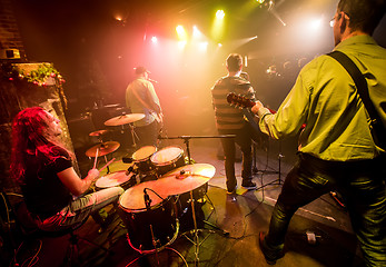 Image showing Band performs on stage