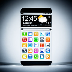 Image showing Smartphone with a transparent display.