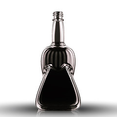 Image showing Black Bottle for alcoholic beverages on white